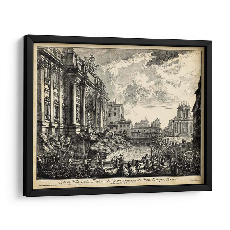 Veduta Della Vasta Fontana De Trevi - Piranesi | Cuadro decorativo de Canvas Lab