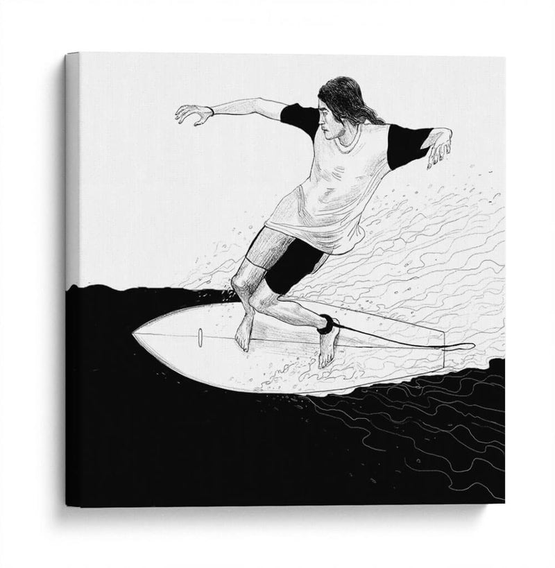 Surf en tinta | Cuadro decorativo de Canvas Lab