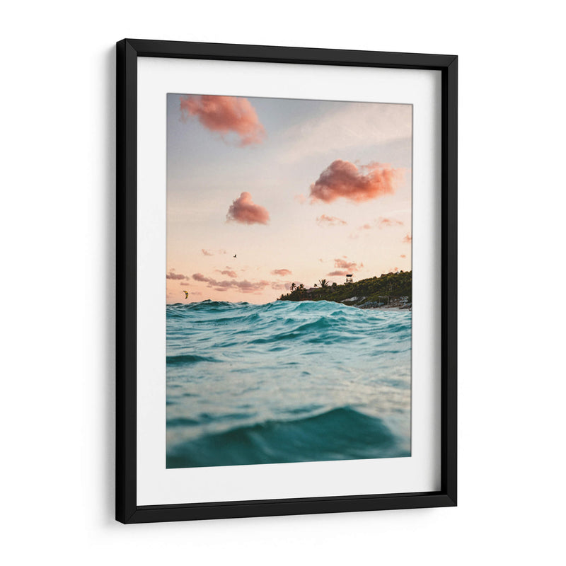 Tulum y nubes rosas | Cuadro decorativo de Canvas Lab