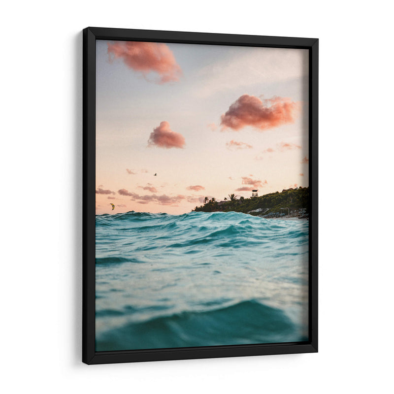 Tulum y nubes rosas | Cuadro decorativo de Canvas Lab