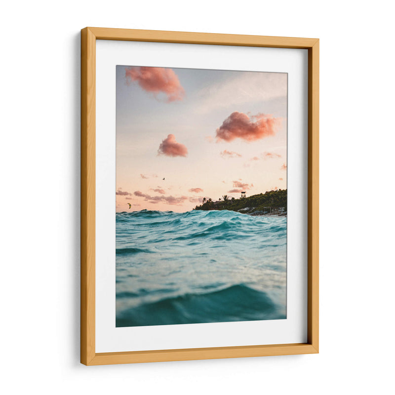 Tulum y nubes rosas | Cuadro decorativo de Canvas Lab