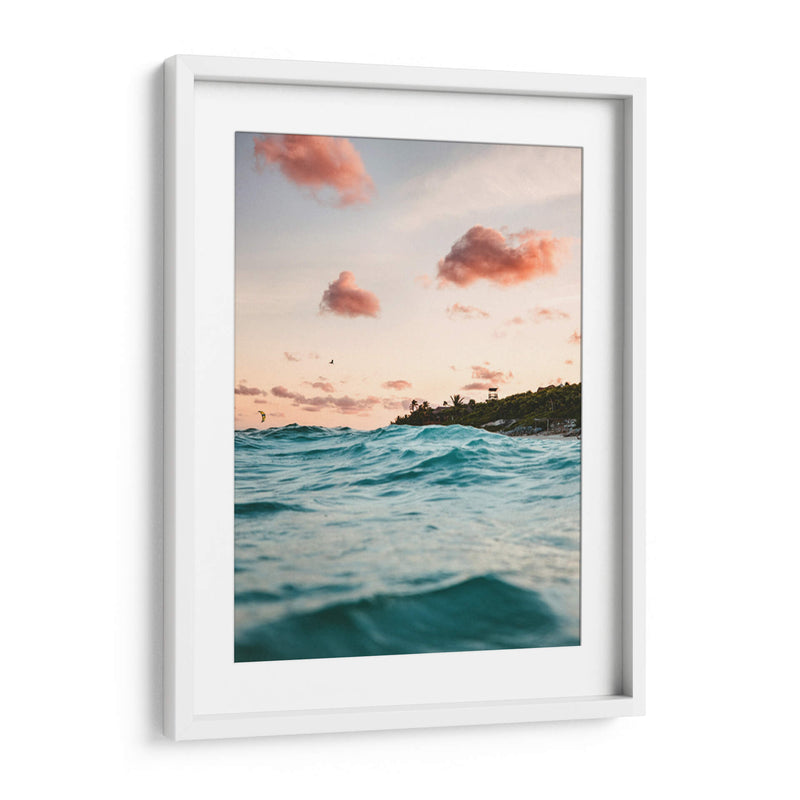 Tulum y nubes rosas | Cuadro decorativo de Canvas Lab