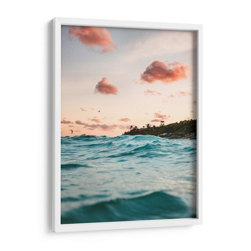 Tulum y nubes rosas | Cuadro decorativo de Canvas Lab