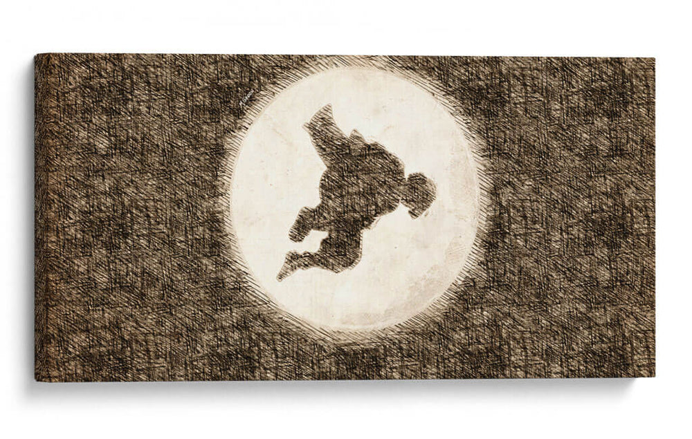 Silueta Zenitsu - DaVinci Style - Marco Green | Cuadro decorativo de Canvas Lab