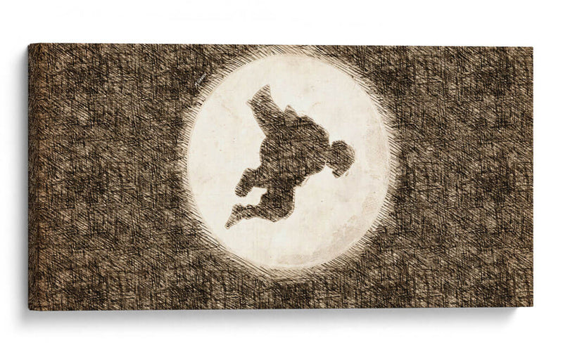 Silueta Zenitsu - DaVinci Style - Marco Green | Cuadro decorativo de Canvas Lab