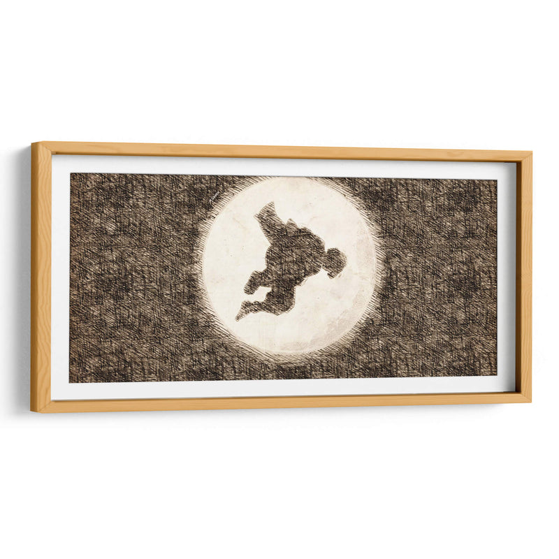 Silueta Zenitsu - DaVinci Style - Marco Green | Cuadro decorativo de Canvas Lab