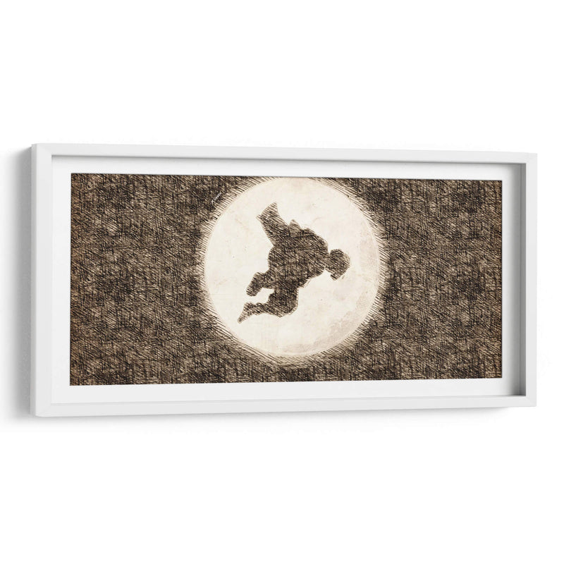 Silueta Zenitsu - DaVinci Style - Marco Green | Cuadro decorativo de Canvas Lab