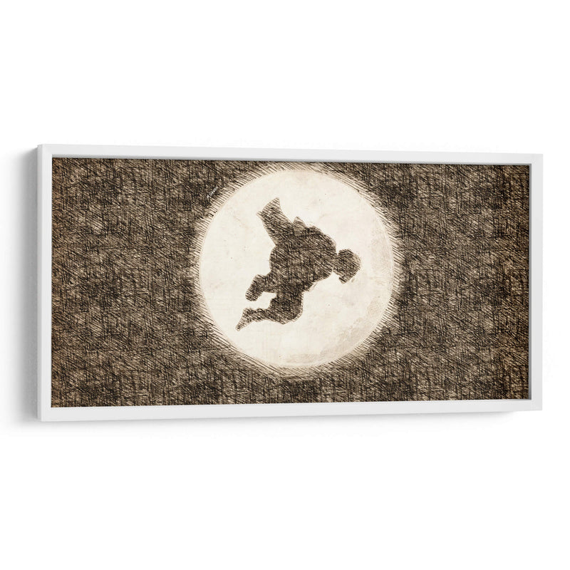 Silueta Zenitsu - DaVinci Style - Marco Green | Cuadro decorativo de Canvas Lab