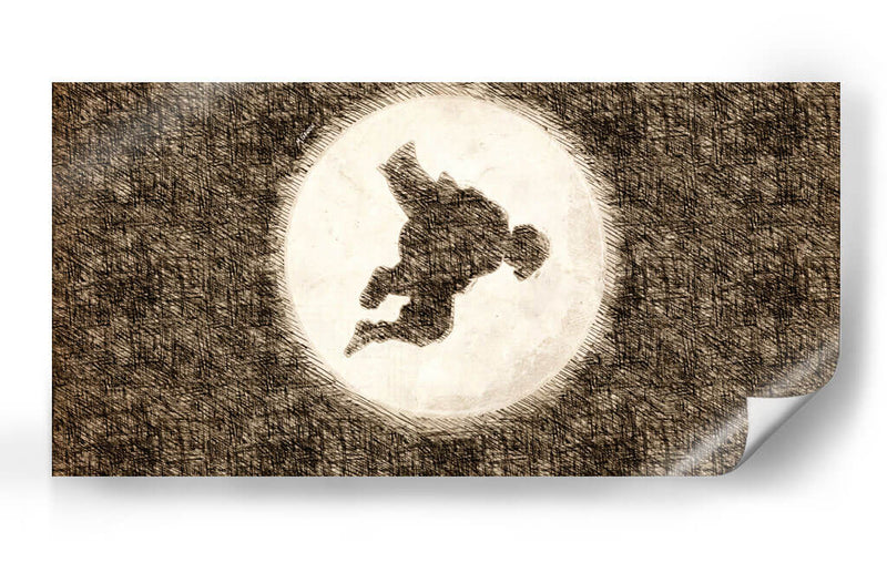 Silueta Zenitsu - DaVinci Style - Marco Green | Cuadro decorativo de Canvas Lab