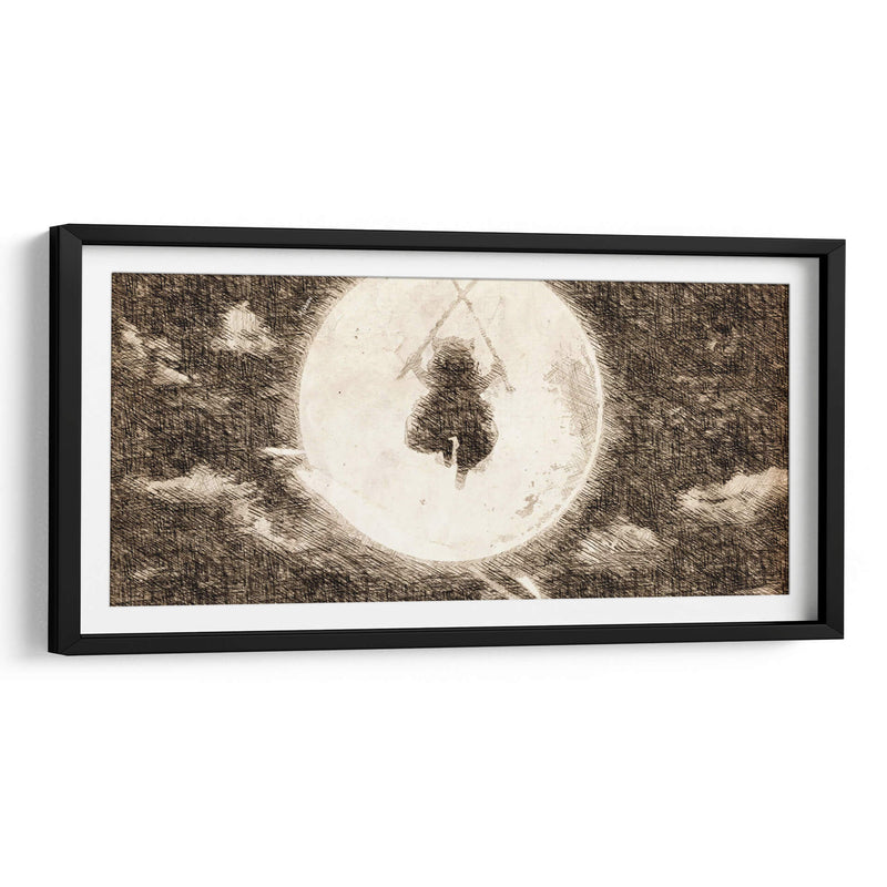 Silueta Inosuke - DaVinci Style - Marco Green | Cuadro decorativo de Canvas Lab