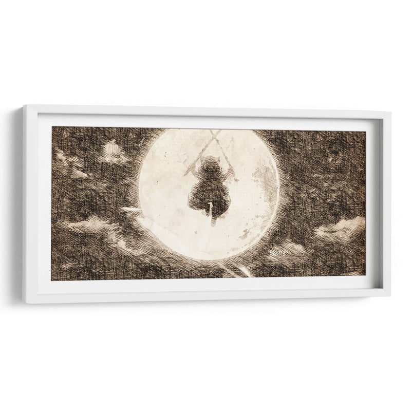 Silueta Inosuke - DaVinci Style - Marco Green | Cuadro decorativo de Canvas Lab