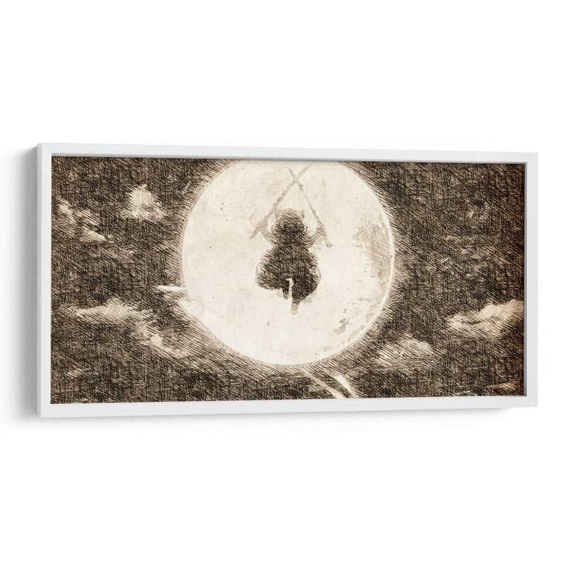 Silueta Inosuke - DaVinci Style - Marco Green | Cuadro decorativo de Canvas Lab