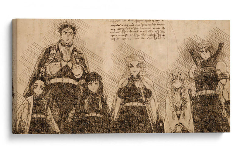 Pilares - DaVinci Style - Marco Green | Cuadro decorativo de Canvas Lab