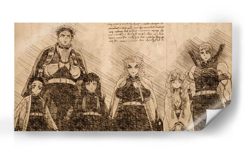 Pilares - DaVinci Style - Marco Green | Cuadro decorativo de Canvas Lab