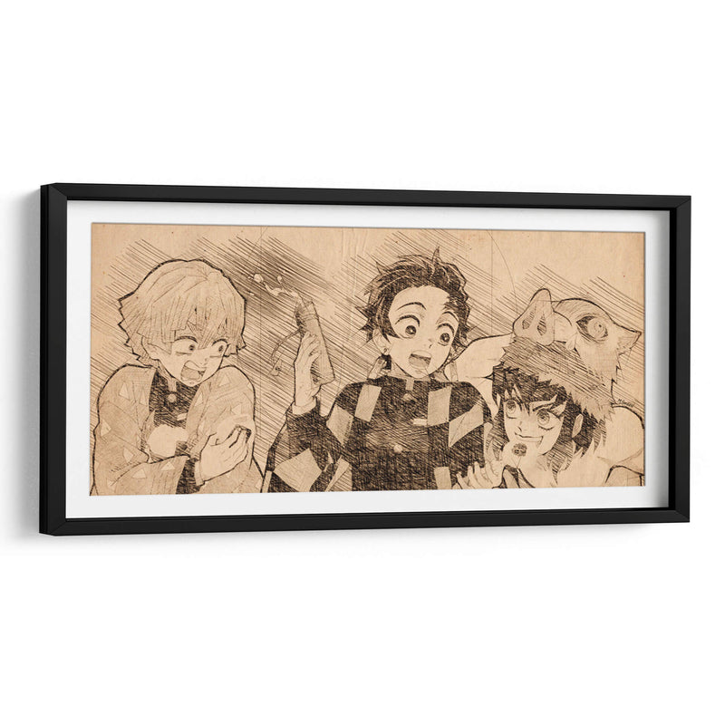 Descanso de cazademonios - DaVinci Style - Marco Green | Cuadro decorativo de Canvas Lab