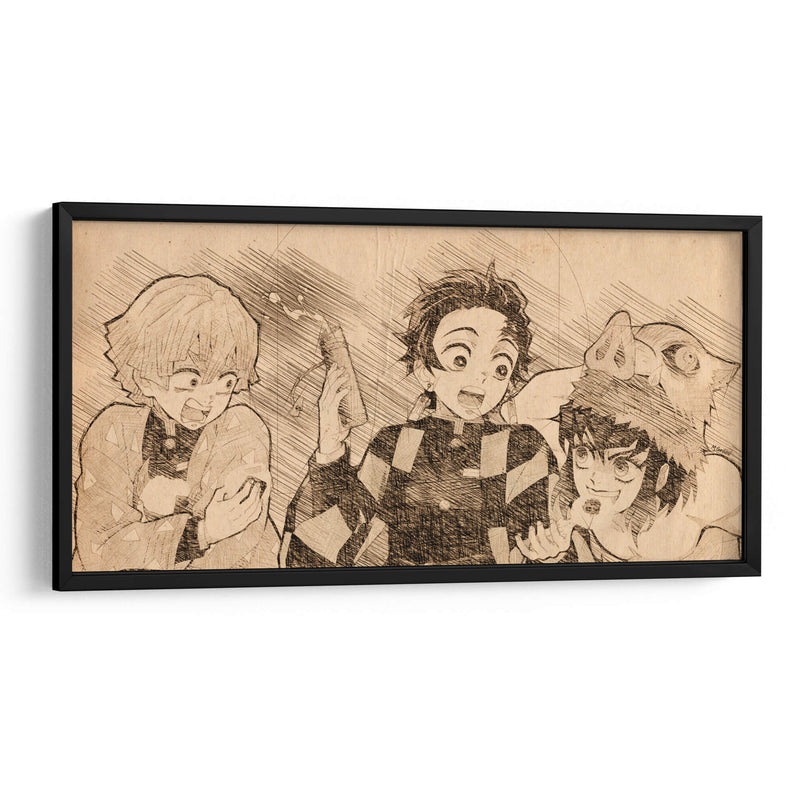 Descanso de cazademonios - DaVinci Style - Marco Green | Cuadro decorativo de Canvas Lab