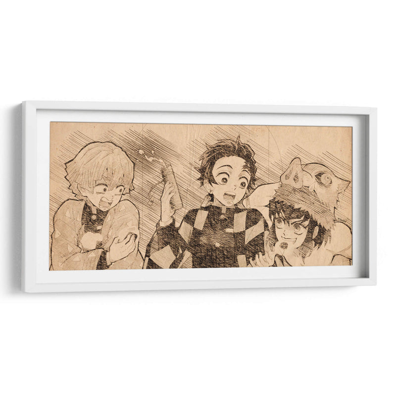 Descanso de cazademonios - DaVinci Style - Marco Green | Cuadro decorativo de Canvas Lab