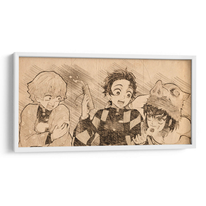 Descanso de cazademonios - DaVinci Style - Marco Green | Cuadro decorativo de Canvas Lab