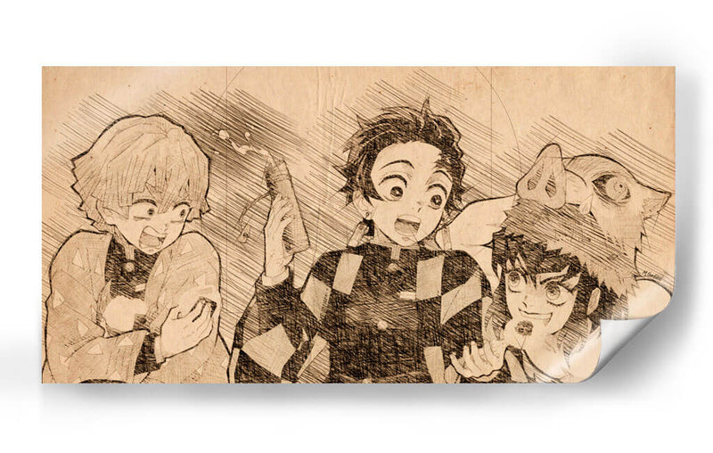 Descanso de cazademonios - DaVinci Style - Marco Green | Cuadro decorativo de Canvas Lab