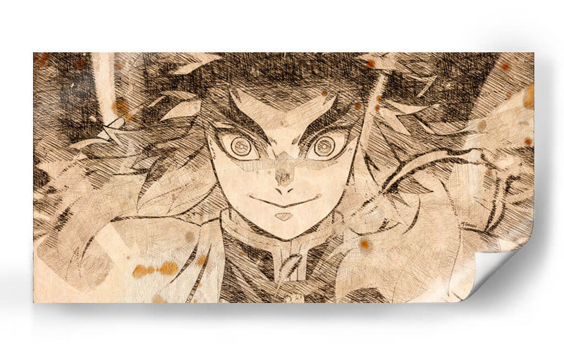 El Gran Rengoku - DaVinci Style - Marco Green | Cuadro decorativo de Canvas Lab