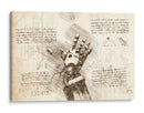Edward Elric arm (Text) - DaVinci Style - Marco Green | Cuadro decorativo de Canvas Lab