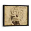 Edward Elric (Text) - DaVinci Style - Marco Green | Cuadro decorativo de Canvas Lab