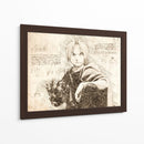 The FullMetal Alchemist (Text) - DaVinci Style - Marco Green | Cuadro decorativo de Canvas Lab