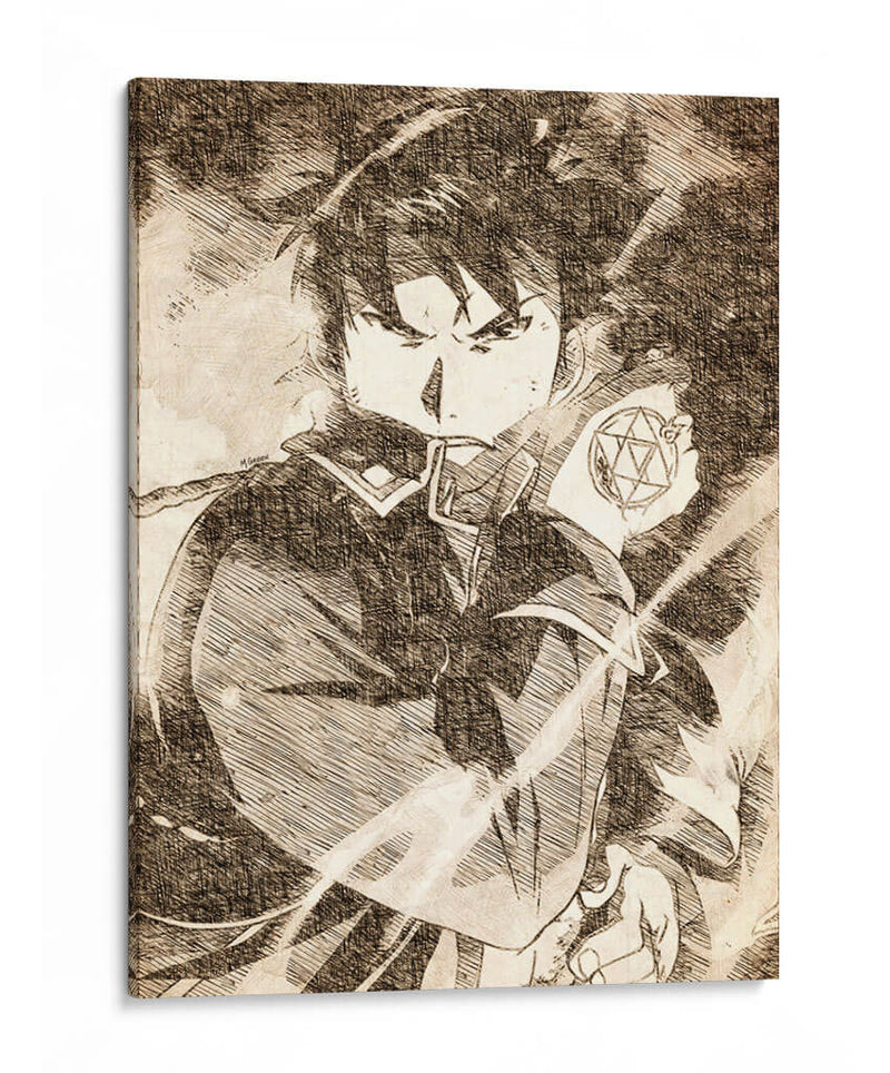 Roy Mustang - DaVinci Style - Marco Green | Cuadro decorativo de Canvas Lab