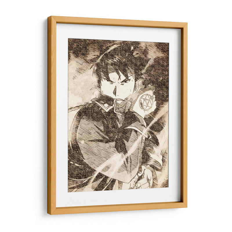 Roy Mustang - DaVinci Style - Marco Green | Cuadro decorativo de Canvas Lab