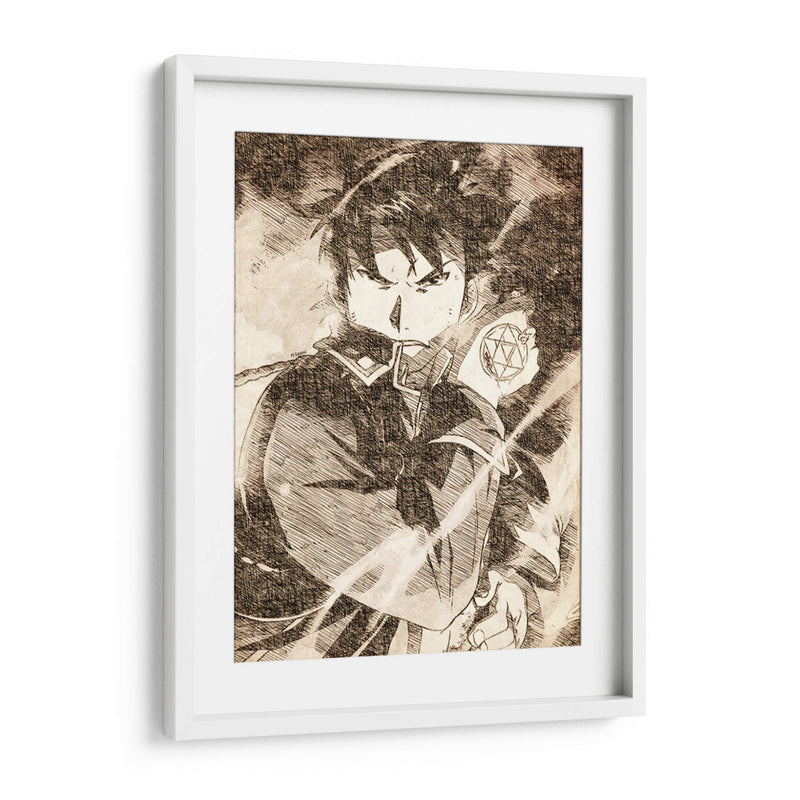Roy Mustang - DaVinci Style - Marco Green | Cuadro decorativo de Canvas Lab