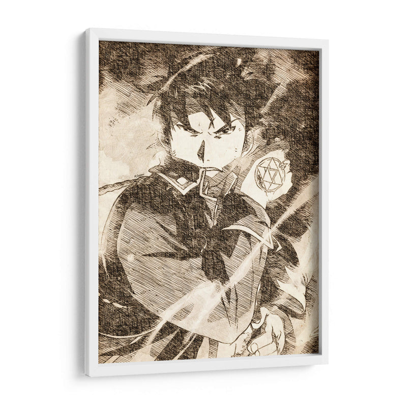 Roy Mustang - DaVinci Style - Marco Green | Cuadro decorativo de Canvas Lab