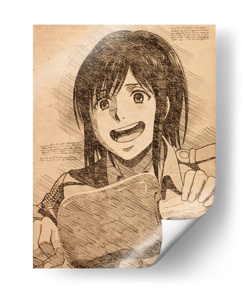 Chica papa - DaVinci Style - Marco Green | Cuadro decorativo de Canvas Lab