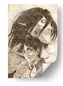 Eren / Titán de Ataque - Marco Green | Cuadro decorativo de Canvas Lab