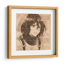 La sonrisa de Mikasa - DaVinci Style - Marco Green | Cuadro decorativo de Canvas Lab