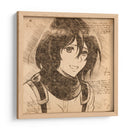 La sonrisa de Mikasa - DaVinci Style - Marco Green | Cuadro decorativo de Canvas Lab