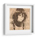 La sonrisa de Mikasa - DaVinci Style - Marco Green | Cuadro decorativo de Canvas Lab