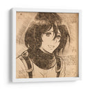 La sonrisa de Mikasa - DaVinci Style - Marco Green | Cuadro decorativo de Canvas Lab