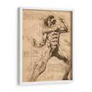 Titán de Ataque Notas - DaVinci Style - Marco Green | Cuadro decorativo de Canvas Lab