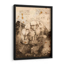 Titán acorasado Notas - DaVinci Style - Marco Green | Cuadro decorativo de Canvas Lab