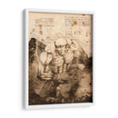 Titán acorasado Notas - DaVinci Style - Marco Green | Cuadro decorativo de Canvas Lab