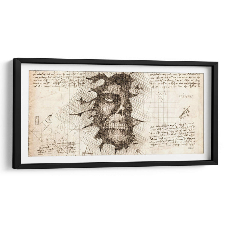 El titán en el muro - DaVinci Style - Marco Green | Cuadro decorativo de Canvas Lab