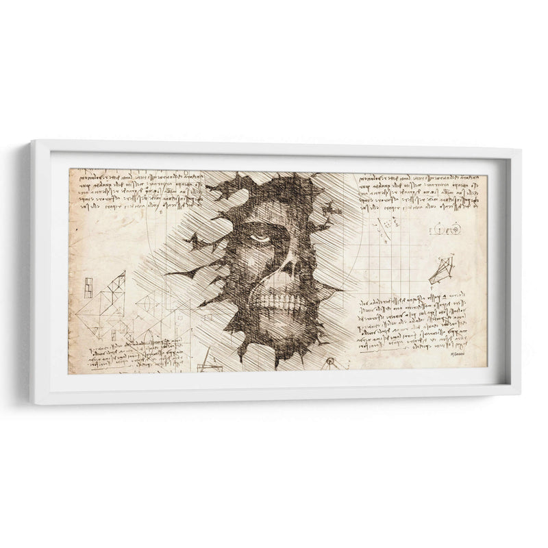 El titán en el muro - DaVinci Style - Marco Green | Cuadro decorativo de Canvas Lab