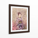 Una geisha y una flor de cerezo - Ogawa Kazumasa | Cuadro decorativo de Canvas Lab