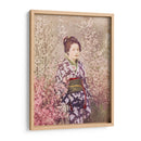 Una geisha y una flor de cerezo - Ogawa Kazumasa | Cuadro decorativo de Canvas Lab