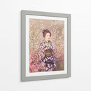 Una geisha y una flor de cerezo - Ogawa Kazumasa | Cuadro decorativo de Canvas Lab