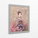 Una geisha y una flor de cerezo - Ogawa Kazumasa | Cuadro decorativo de Canvas Lab
