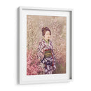 Una geisha y una flor de cerezo - Ogawa Kazumasa | Cuadro decorativo de Canvas Lab