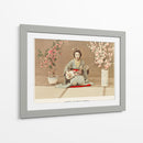 Geisha tocando samisen - Ogawa Kazumasa | Cuadro decorativo de Canvas Lab