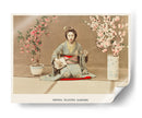 Geisha tocando samisen - Ogawa Kazumasa | Cuadro decorativo de Canvas Lab