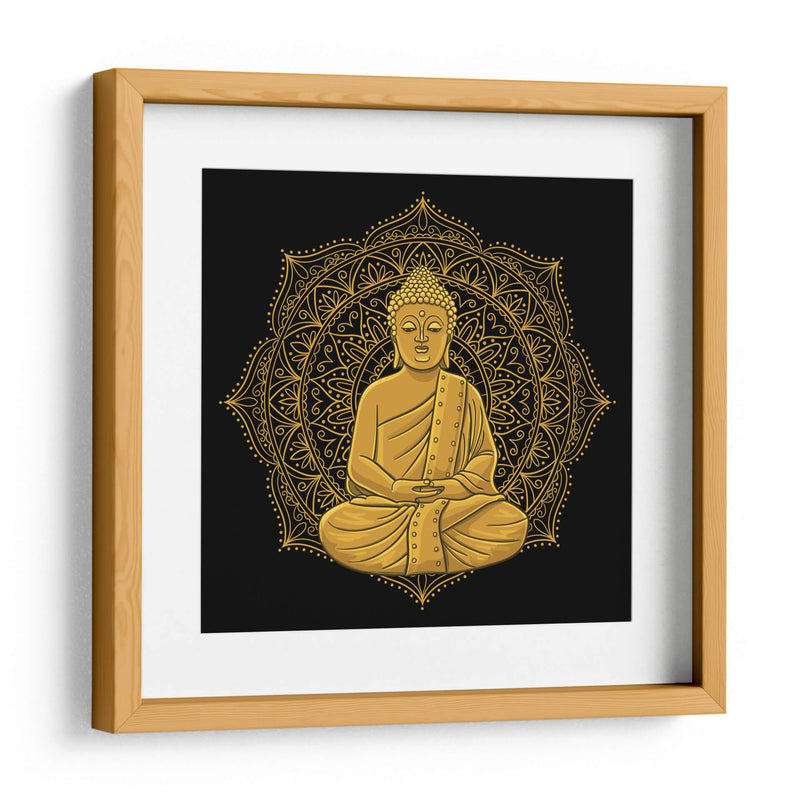 Buda con mandala dorada | Cuadro decorativo de Canvas Lab